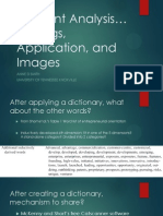 Content Analysis: Applications and Images