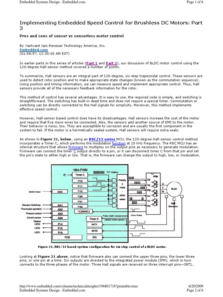 Implementing Embedded Speed Control For Brushless DC Motors Part 3 ...