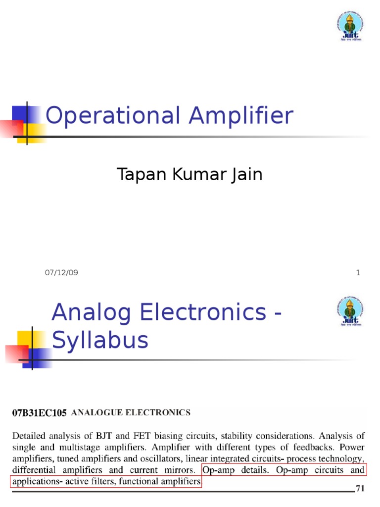 Basics of Operational Amplifier Circuit Diagram