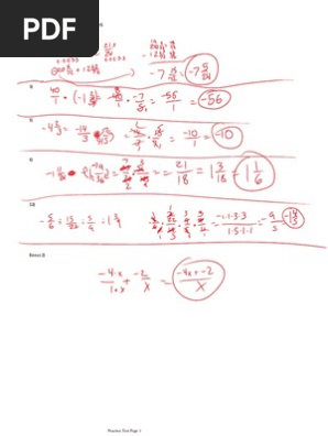 Fractions Test Corrections