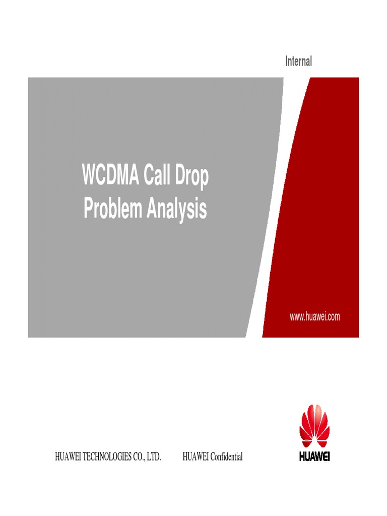 WCDMA Call Drop Problem Analysis | PDF | Data Analysis | High Speed ...