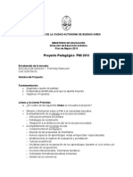 Modelo de Presentación de Proyectos Pedagógicos PMI 2012