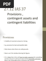 Provisions, Contingent Assets and Contingent Liabilities