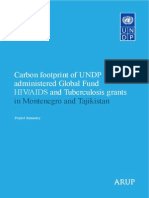 Carbon Footprint of UNDP Global Fund Health Initiatives in Montenegro and Tajikistan