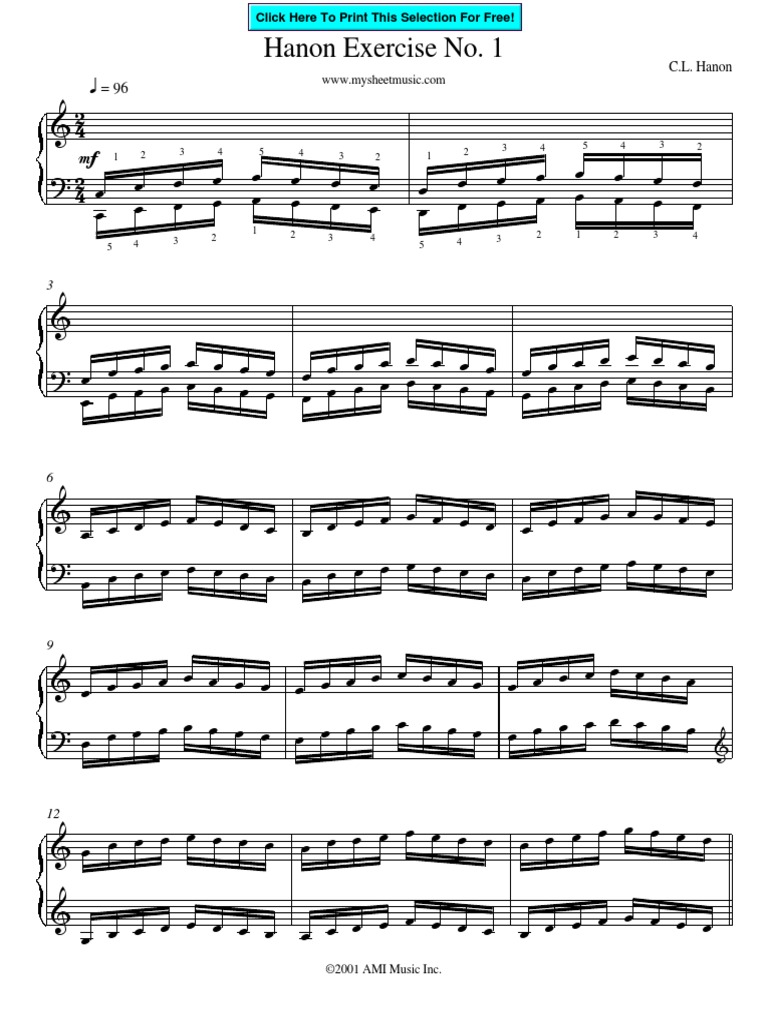 HANON - Method - (Piano) - Hanon Book | PDF