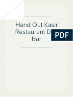 Hand Out Kasir Restaurant Dan Bar