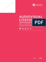 Audiovisual Citation: Bufvc Guidelines For Referencing Moving Image and Sound
