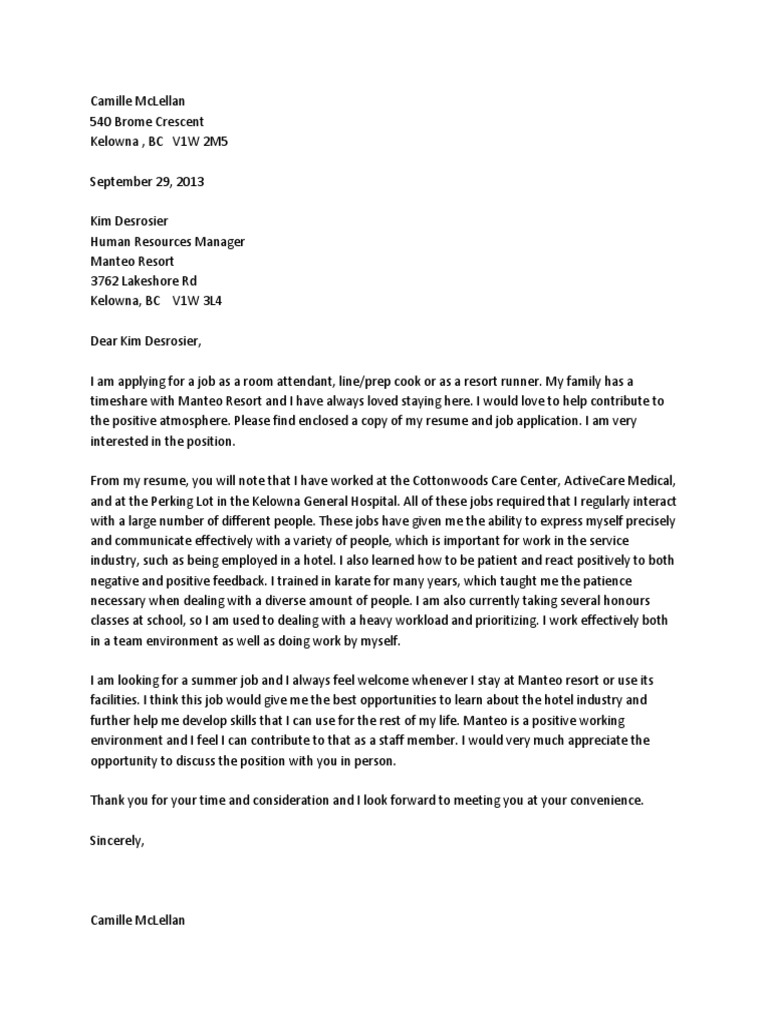 cover letter third paragraph examples