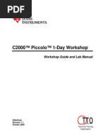 C2000™ Piccolo™ 1-Day Workshop: Workshop Guide and Lab Manual