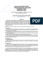 Aplikasi Sistem Pakar Diagnosa Penyakit Dan Hama Tanaman Vanili Berbasis Web Metode Forward Chaining (FC)