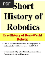 Short History of Robotics