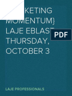 (Marketing Momentum) LaJe Eblast: Thursday, October 3