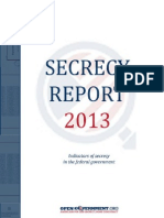 Secrecy Report 2013 Final by Open Government