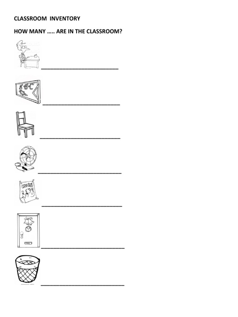 Classroom Inventory Checklist | PDF