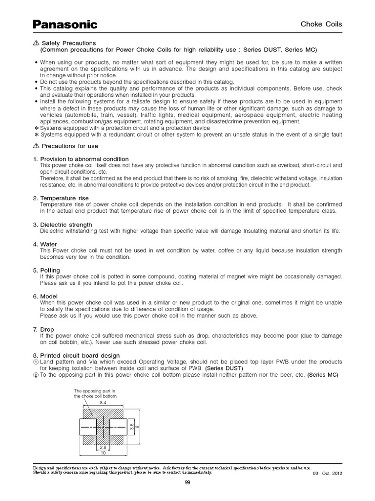 Choke Coils The Opposing Part in The Choke Coil Bottom PDF