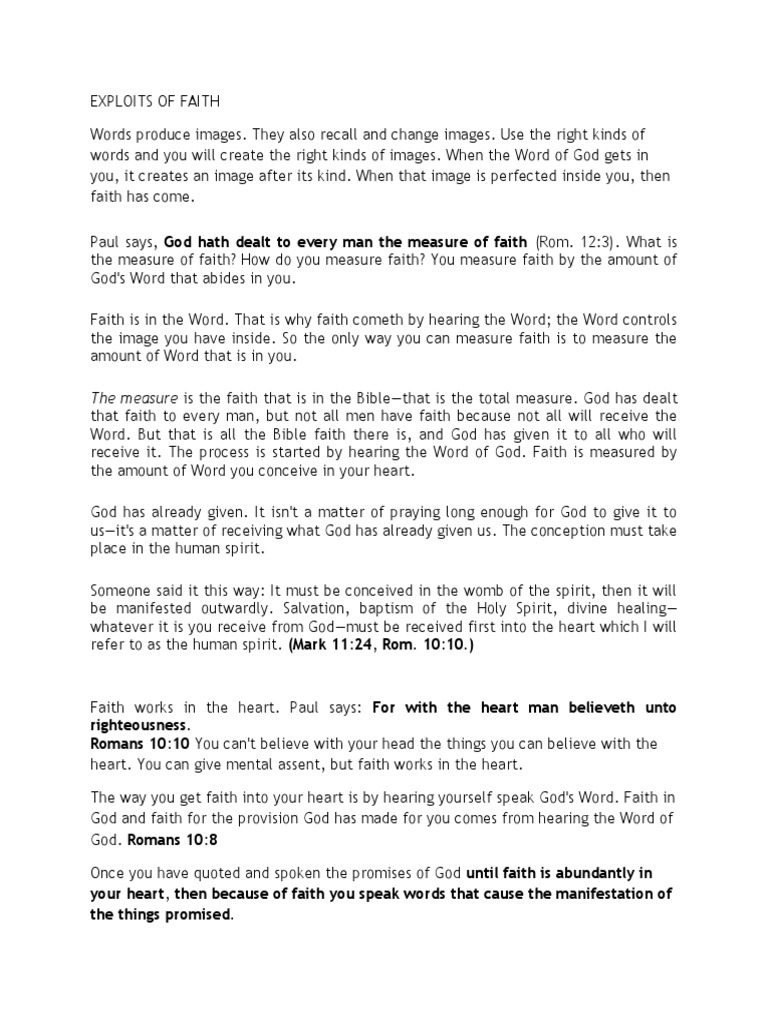 Exploits Of Faith Pdf Faith God