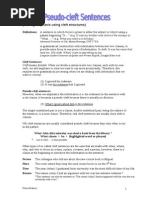 Cleft Sentences+Exercises | Clause | Sentence (Linguistics)