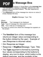 Visual Basic - The Message Box