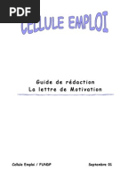 Mdele lettre de motivation et CV