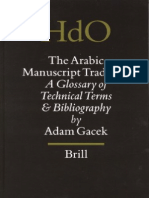 Adam Gacek - The Arabic Manuscript Tradition