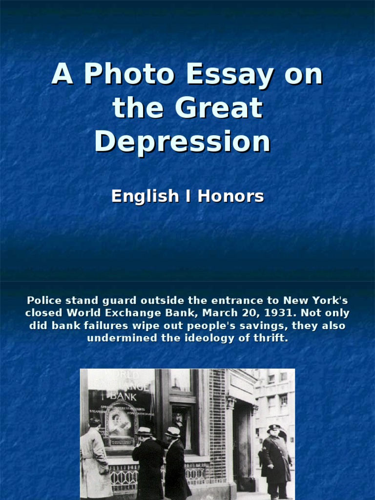 essay on the great depression