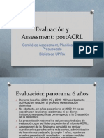 Evaluación y Assessment post ACRL