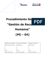 Pg04 Procedimiento de Gestion de Recursos Humanos