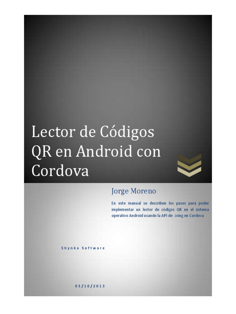 Lector de Códigos QR en Android Con Cordova | PDF | Código QR | Android ...