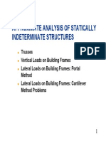 APPROXIMATE ANALYSIS OF STATICALLY INDETERMINATE STRUCTURES