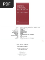 Download Identity Character And Morality Essays in Moral Psychology 1993 by Jasmin Belmar Shagulian SN173173089 doc pdf