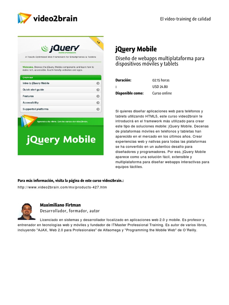 Curso de jQuery Mobile para Webapps | PDF