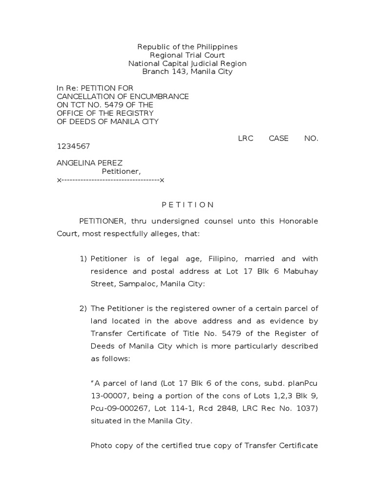 Encumbrance Mortgage Law Virtue