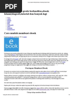 Download Cara Mudah Membuat eBook _ Download eBook Gratis by KhairuddinRambe SN173189222 doc pdf