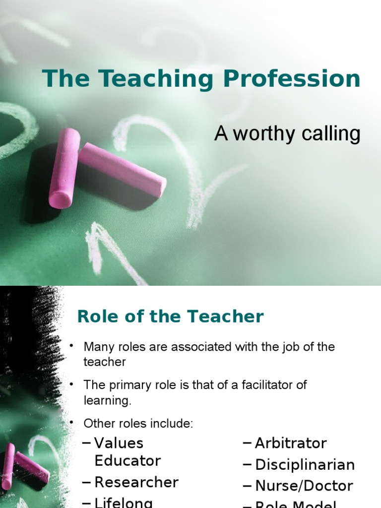 The Teaching Profession | PDF | Teachers | Change