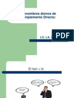 Pronombres Átonos de Complemento Directo