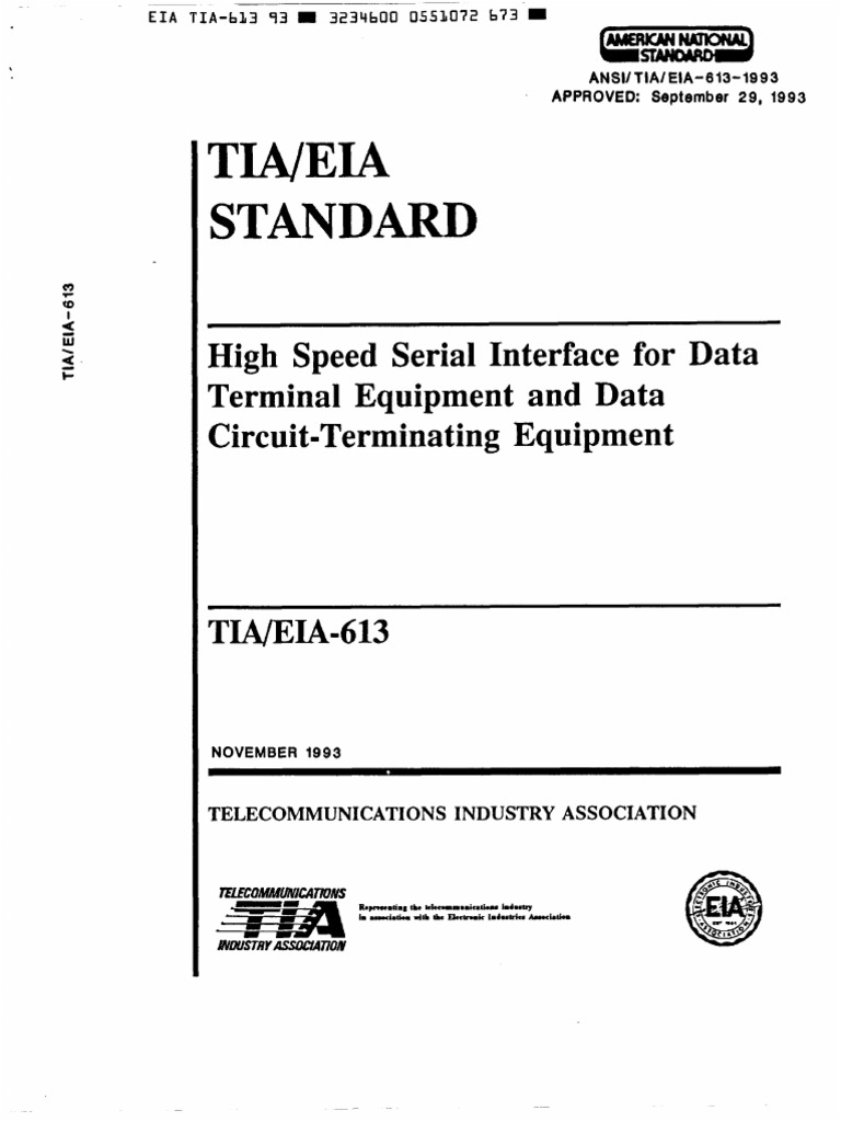 Tia Eia 613 | PDF | Electrical Connector | Manufactured Goods