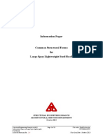 Common Structural Forms for Large Span Lightweight Steel Roofs