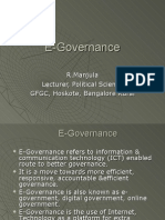 E Governance by Manjula