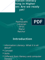 Information Literacy Teaching in Higher Education Are We Ready Yet by hi
