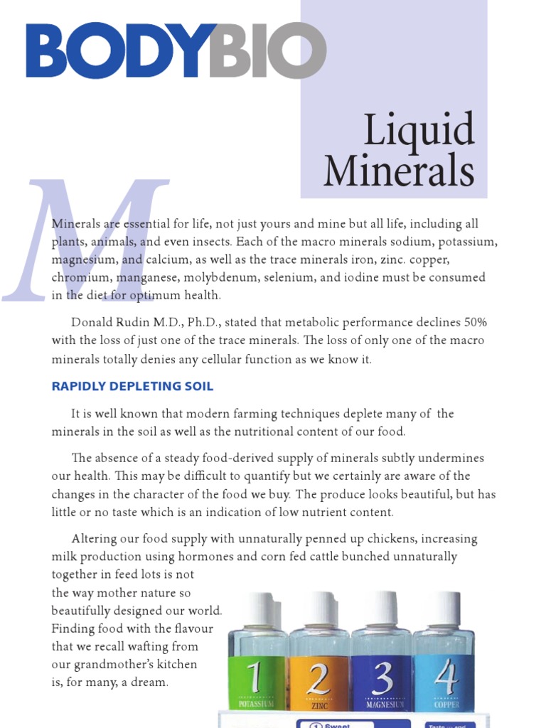 Body Bio Liquid Minerals Dose (Biochemistry) Nutrients