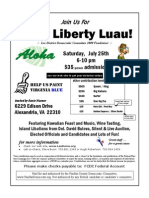 2009 Lee Liberty Luau flier