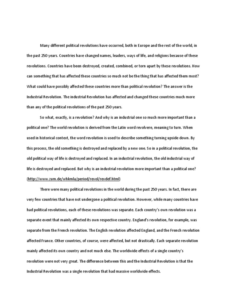 Industrial revolution essay conclusion image