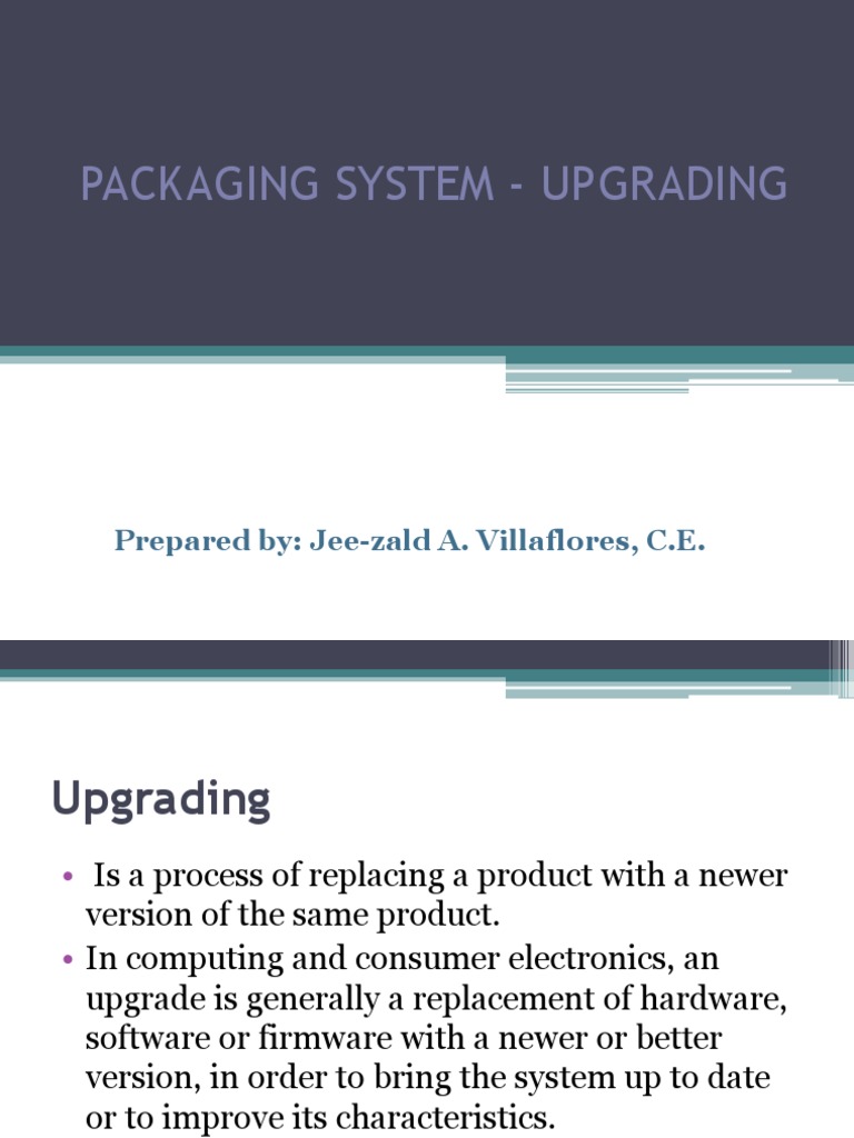 Packaging Equipment Upgrades | PDF