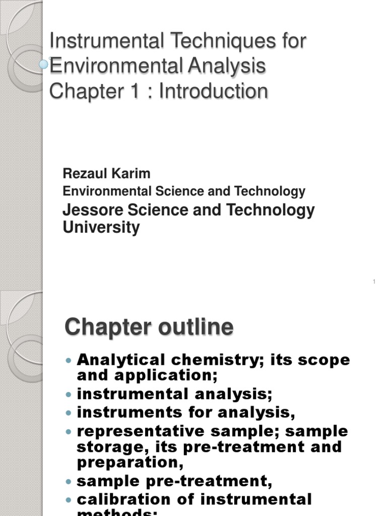 Instrumental Methods in Environmental Analysis | PDF | Titration ...