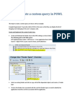 SAP Steps To Create A Custom Query in POWL