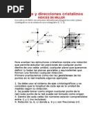 Planos y Direcciones Cristalinos