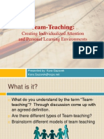 Team-Teaching:: Creating Individualized Attention and Personal Learning Environments