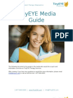 TinyEYE Online Speech Therapy Media Guide