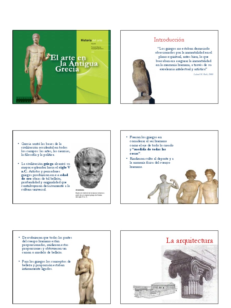 Arquitectura y Arte de la Antigua Grecia | PDF | Columna | Escultura