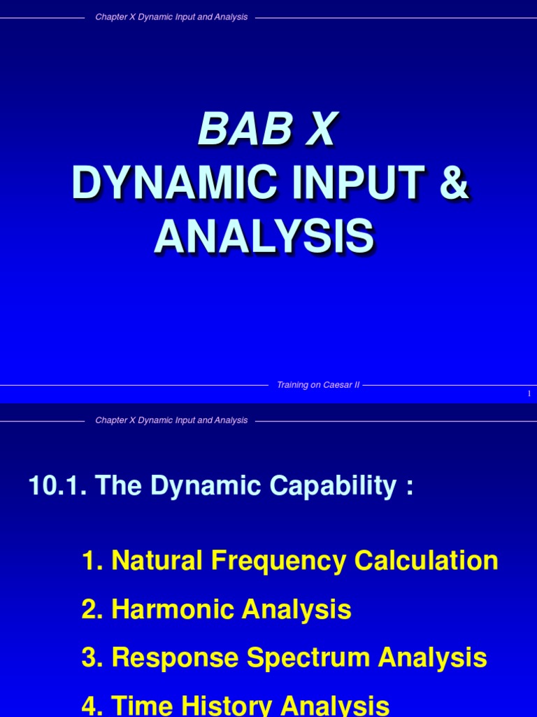 Dynamic Input Analysis in CAESAR II | PDF | Normal Mode | Applied And ...